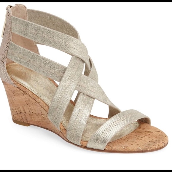 Donald J. Pliner Shoes - Donald J Pliner Metallic Wedge Sandal